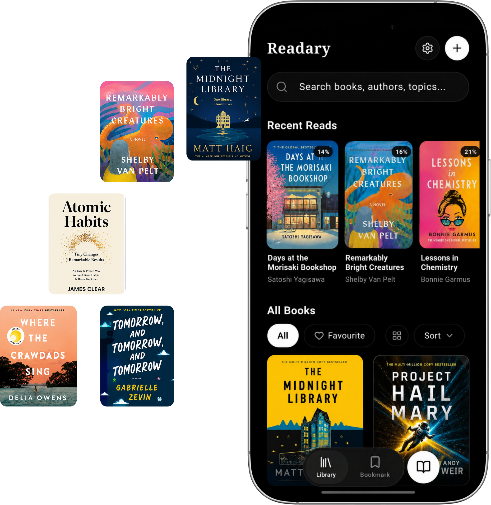 Readary Mobile App Library View